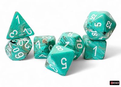 Marble Mega-hedral® Oxi-Copper™/white 7-Die Set