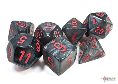 Velvet® Polyhedral Black/red 7-Die Set