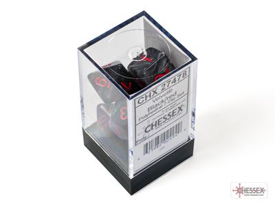 Velvet® Polyhedral Black/red 7-Die Set