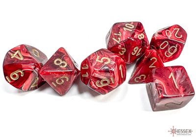 Vortex® Polyhedral Burgundy/gold 7-Die Set