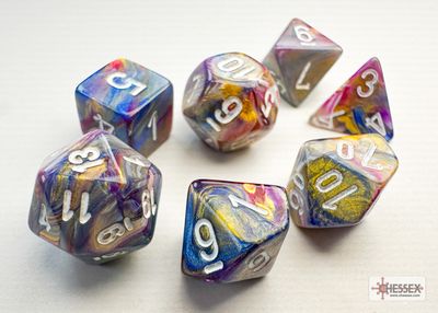 Festive® Mini-hedral® Carousel™/white 7-Die Set