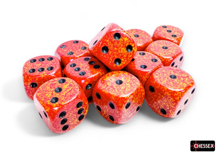 Speckled® 16mm d6 Fire Dice Block™ (12 dice)