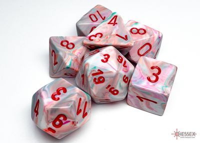 Festive® Polyhedral Pop Art™/red 7-Die set