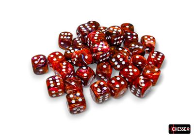 Festive® 12mm d6 Symphony™/white Dice Block™ (36 dice)