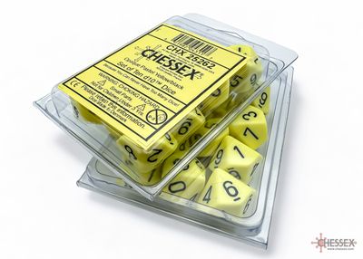 Opaque Pastel Yellow/black Set of Ten d10s