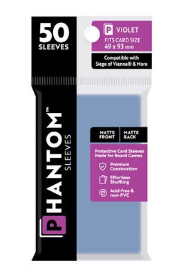 Phantom Violet Sleeves Matte/Matte 49x93mm Clear 50ct