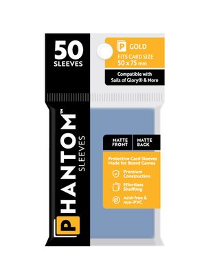 Phantom Gold Sleeves Matte/Matte 50x75mm Clear 50ct