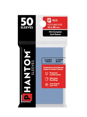 Phantom Red Sleeves Gloss/Gloss 45x68mm Clear 50ct