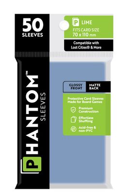 Phantom Lime Sleeves Gloss/Matte 70x110mm Clear 50ct