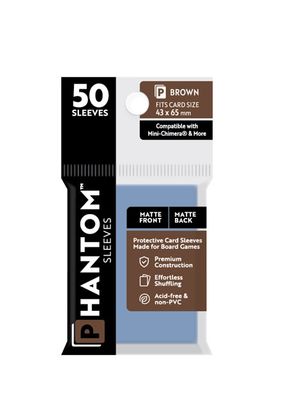 Phantom Brown Sleeves Matte/Matte 43x65mm Clear 50ct