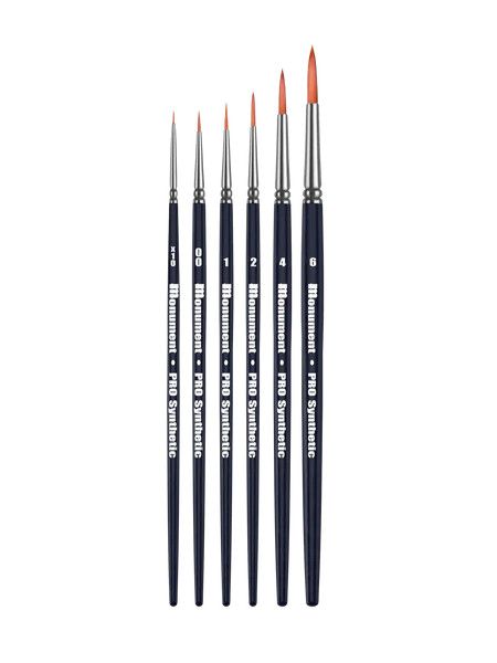 Pro Synthetic 6 Brush Set - 1 each of all sizes