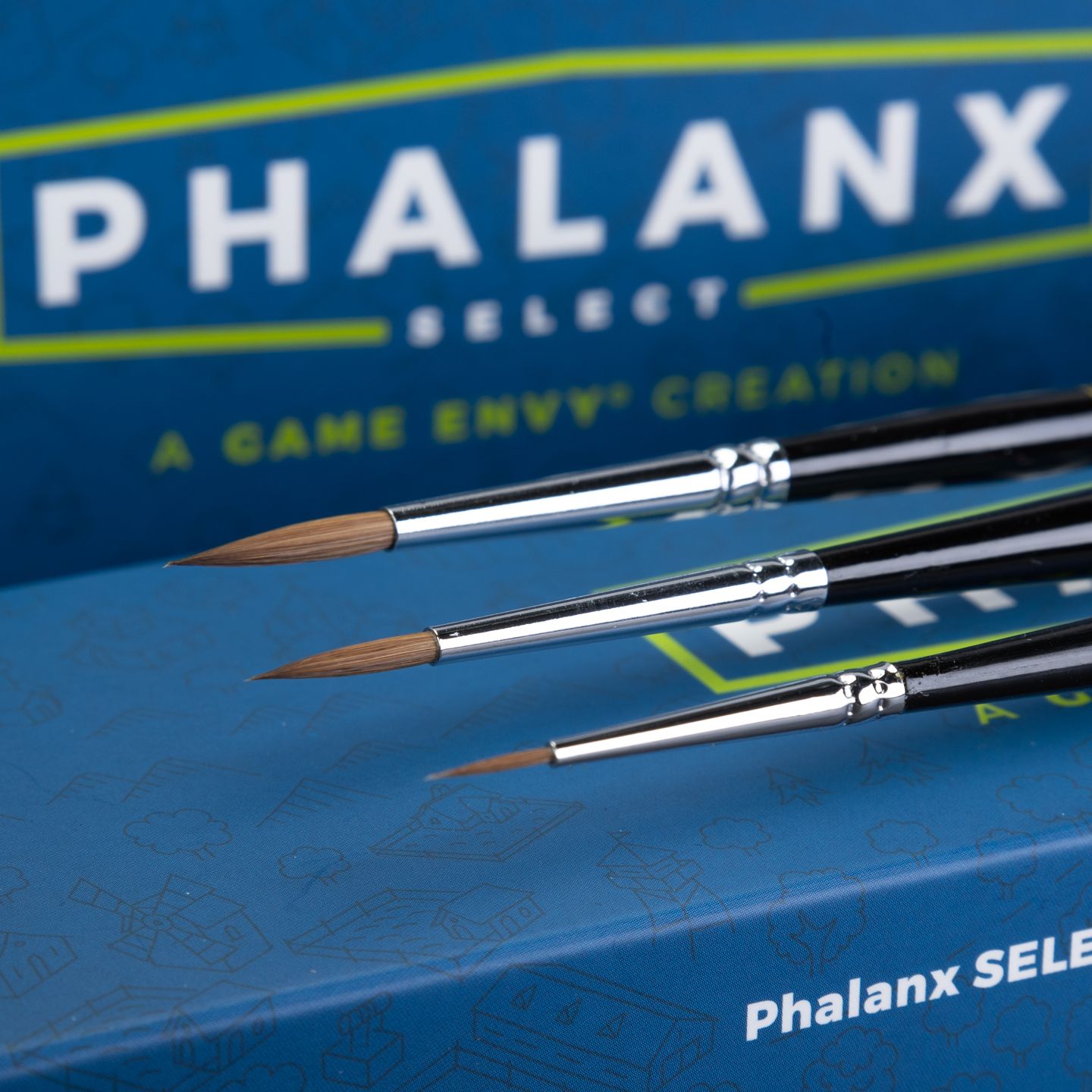 Phalanx SELECT Kolinsky Sable 5-Brush Set Phalanx SELECT Kolinsky Sable 5-Brush Set