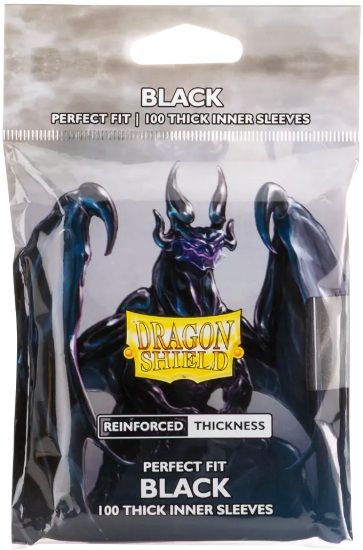Dragon Shields Perfect Fit: (100) Black Thick Inner Sleeves (100) Dragon Shields Perfect Fit: (100) Black Thick Inner Sleeves (100)