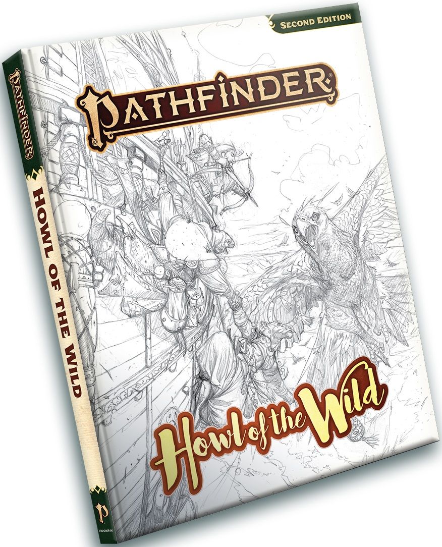 Pathfinder RPG Howl of the Wild Sketch Cover