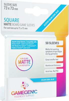 MATTE Blue BG Sleeves (50) 73 x 73 mm