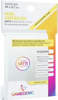 MATTE Yellow BG Sleeves (50) 44 x 67 mm MATTE Yellow BG Sleeves (50) 44 x 67 mm