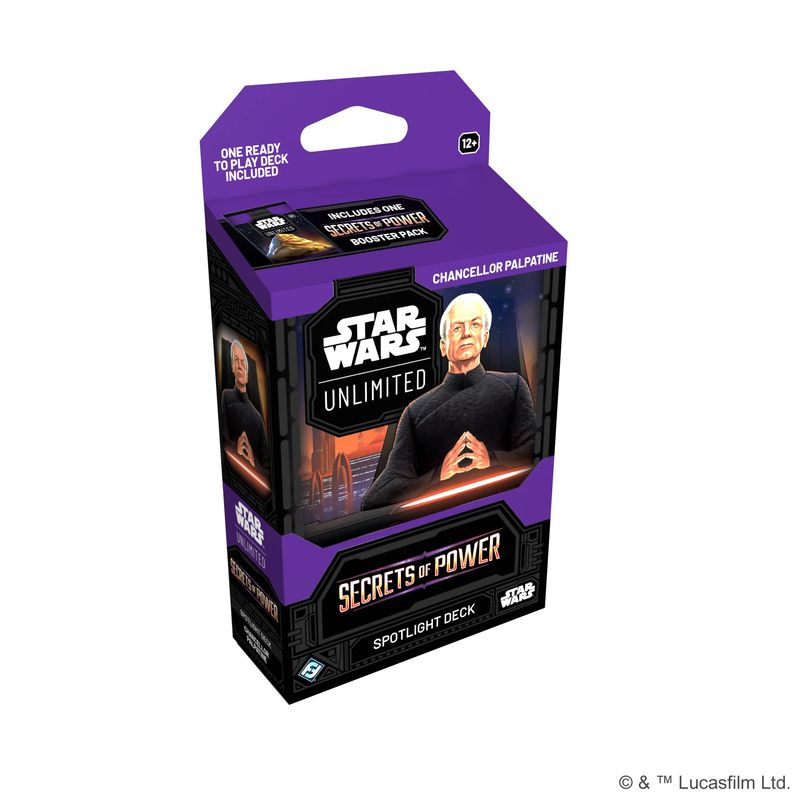 Star Wars Unlimited Secrets of Power Spotlight Deck Chancellor Palpatine