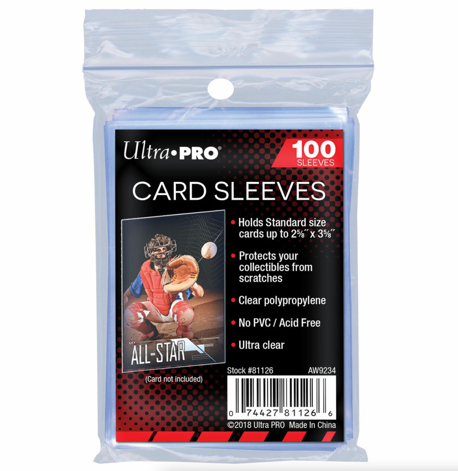 UP Clear Card Sleeves 100 ct UP Clear Card Sleeves 100 ct