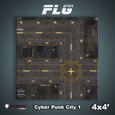 FLG Mats: Cyberpunk City 1 (4'x4') FLG Mats: Cyberpunk City 1 (4'x4')