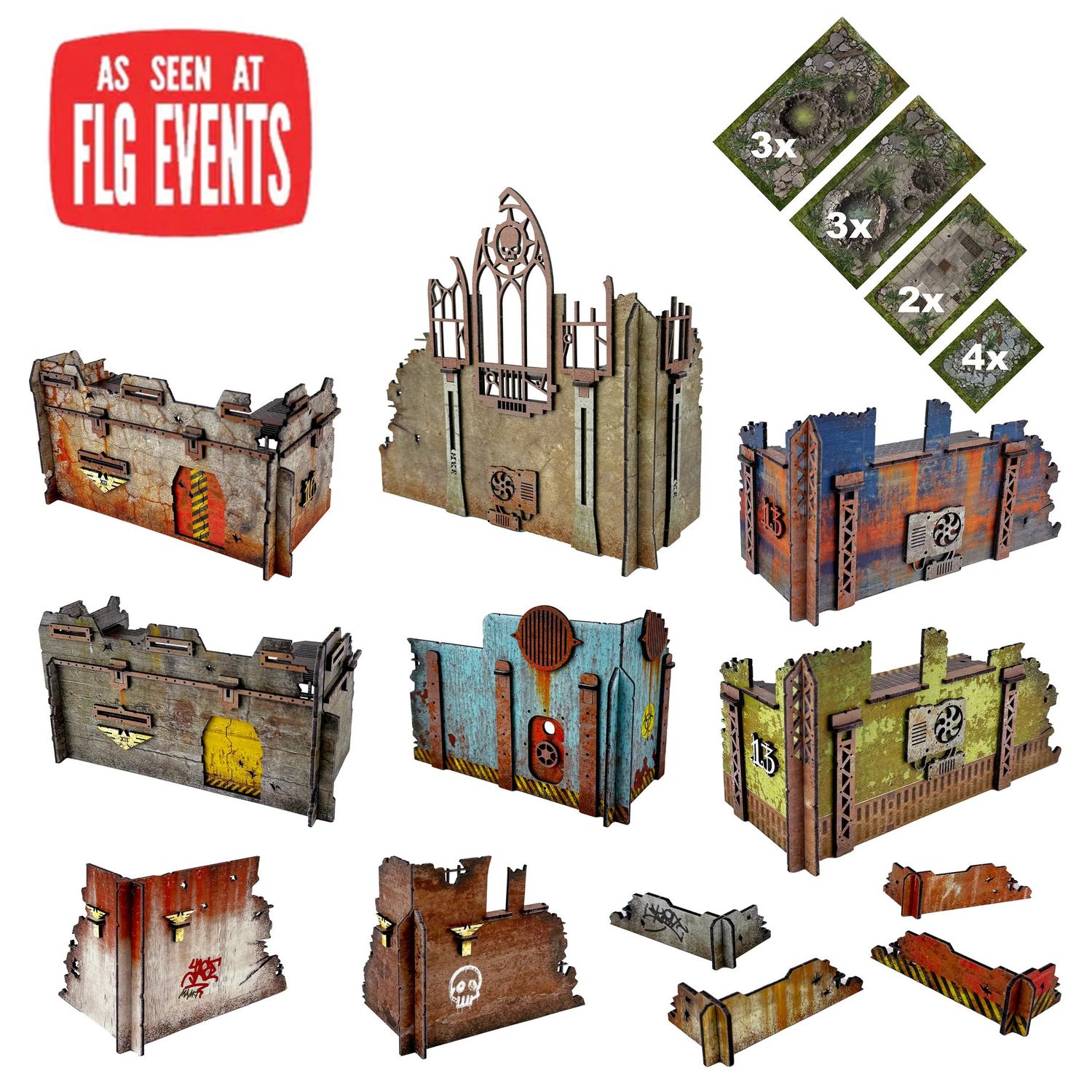 FLG Full Color Matched Play Terrain Set District 13 FLG Full Color Matched Play Terrain Set District 13