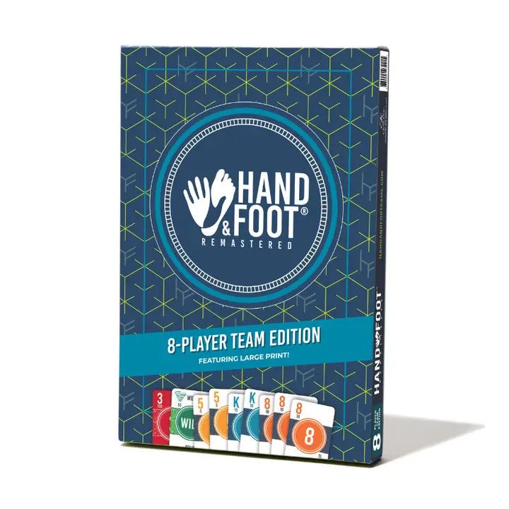 Hand & Foot Remastered Card Game 8 Players Large Print