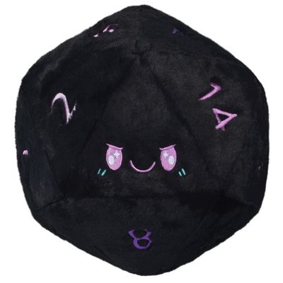 D20 Black Squishable 15"
