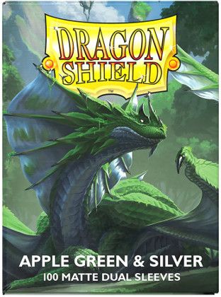 Dragon Shield Sleeves Dual Matte Apple Green Silver (100)