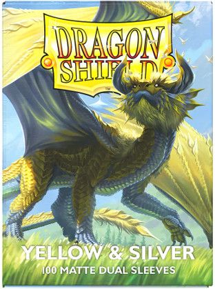 Dragon Shield Sleeves Dual Matte Yellow Silver (100)