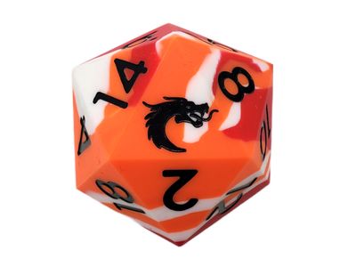 Silicone 50mm D20 - Red, White & Orange