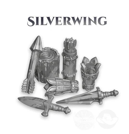 PolyHero Ranger 8 Dice Set Silverwing