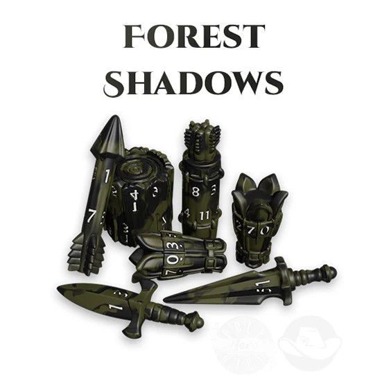 PolyHero Ranger 8 Dice Set Forest Shadows
