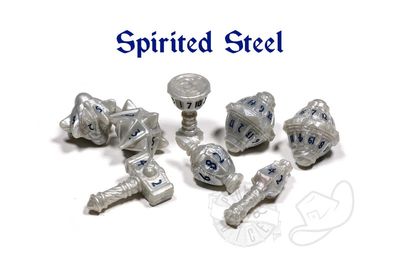 PolyHero Cleric 8 Dice Set Spirited Steel