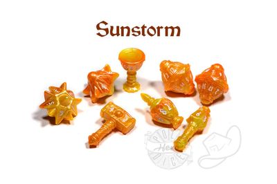 PolyHero Cleric 8 Dice Set Sunstorm
