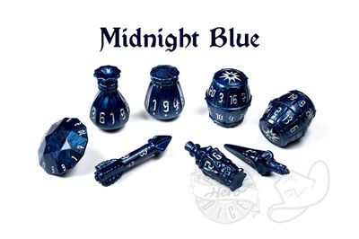 PolyHero Rogue 8 Dice Set Midnight Blue PolyHero Rogue 8 Dice Set Midnight Blue