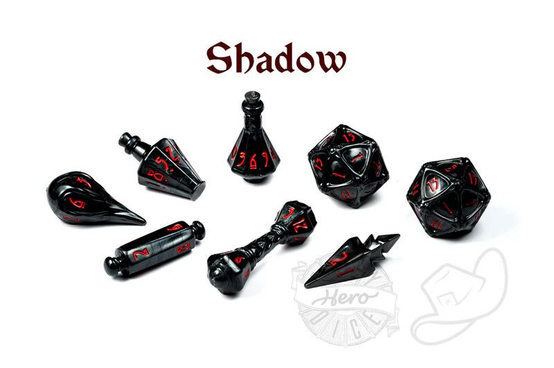 PolyHero Wizard 8 Dice Set Shadow