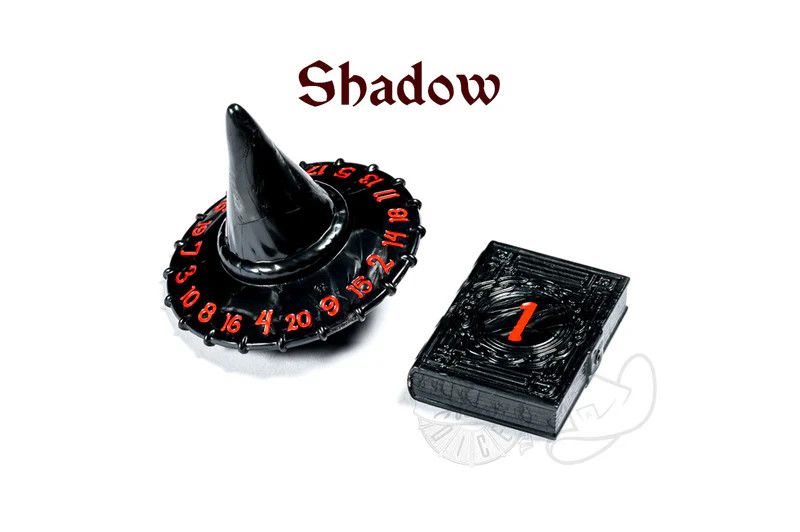 PolyHero Wizard d20 Wizard Hat and d2 Spellbook Shadow