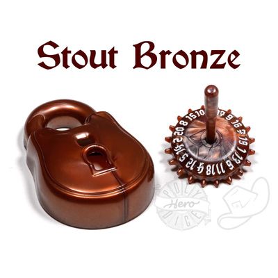 PolyHero Rogue d20 Lock and Pick Set Stout Bronze