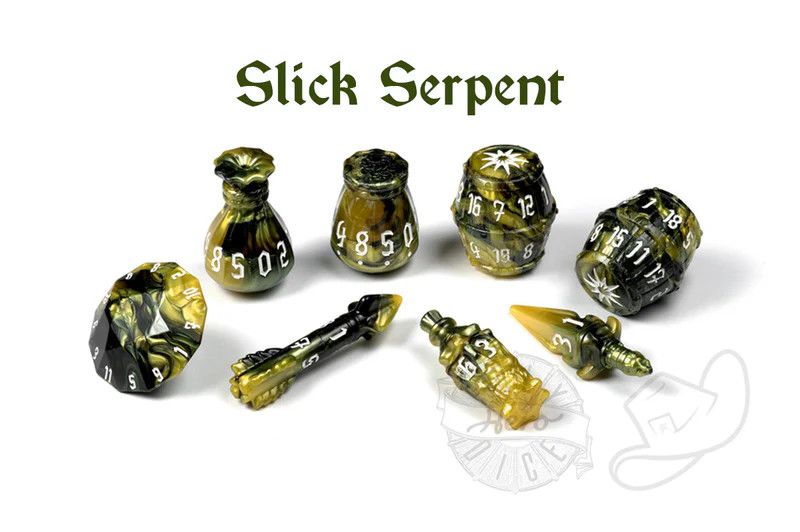 PolyHero Rogue 8 Dice Set Slick Serpent