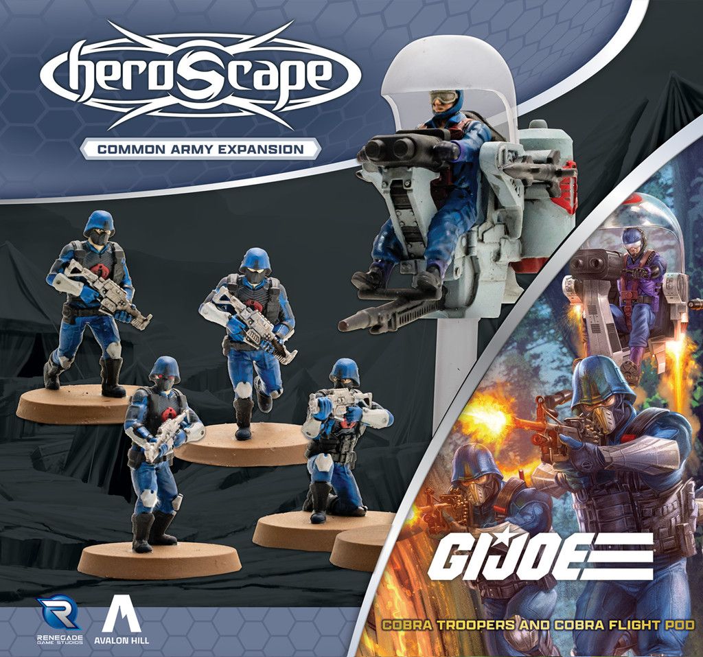 G.I. Joe Heroscape Cobra Troopers and Cobra Flight Pod Army Expansion