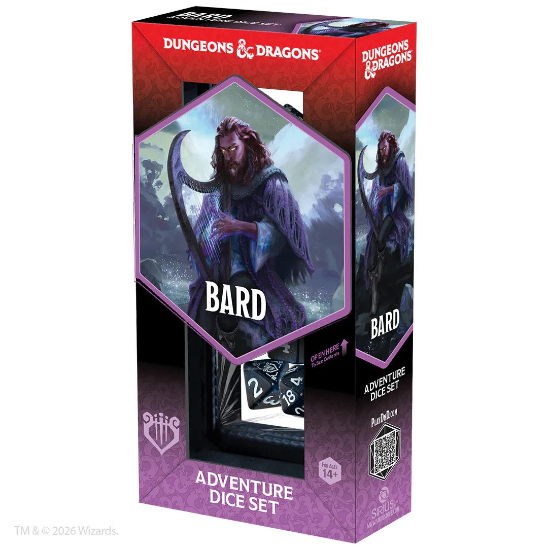 D&D Adventure Dice Bard Blue/Black D&D Adventure Dice Bard Blue/Black