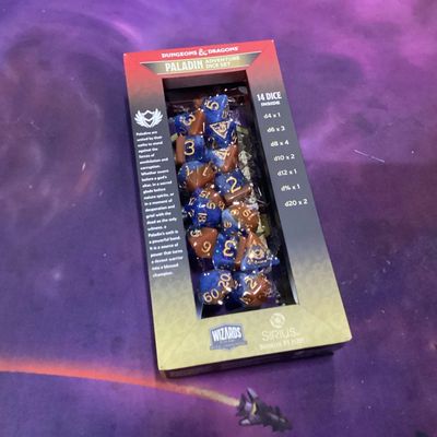 D&D Adventure Dice Paladin Orange/Blue