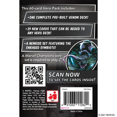 Marvel Champions The Card Game Venom Hero Pack