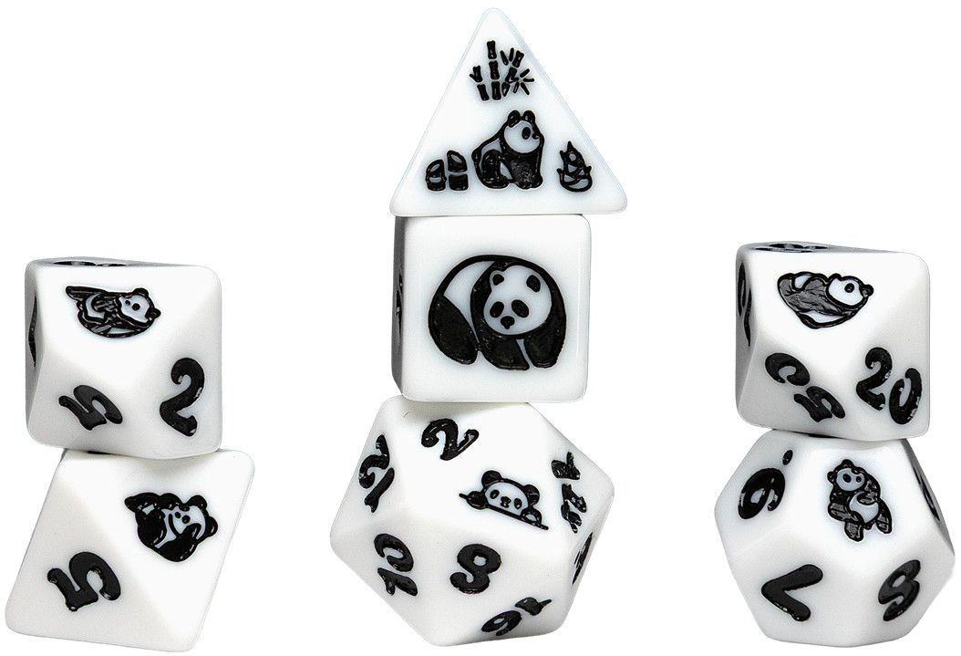 SD Animal Series Moon Panda 7-Die RPG Set
