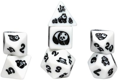 SD Animal Series Moon Panda 7-Die RPG Set