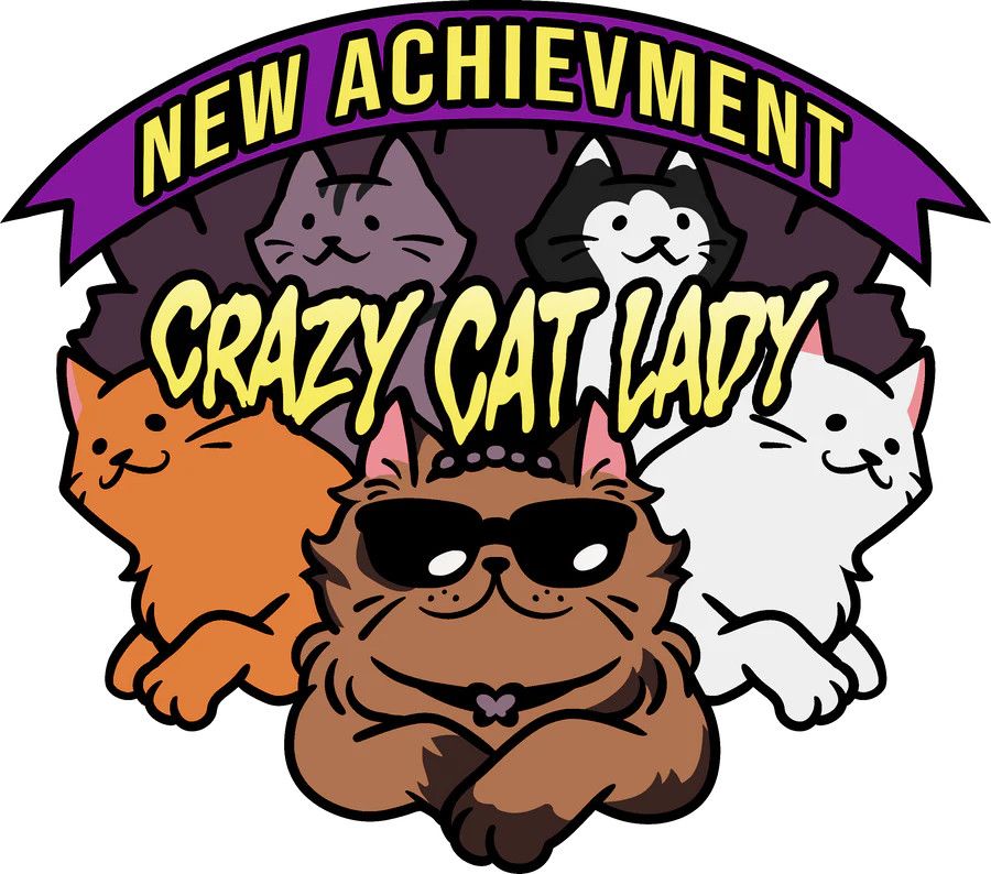 Dungeon Crawler Carl: New Achievment Crazy Cat Lady Enamel Pin