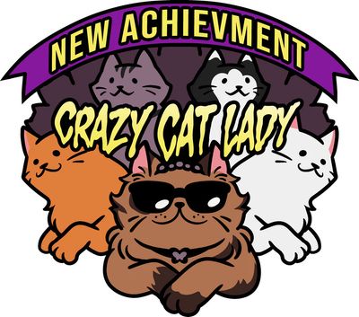 Dungeon Crawler Carl: New Achievment Crazy Cat Lady Enamel Pin Dungeon Crawler Carl: New Achievment Crazy Cat Lady Enamel Pin