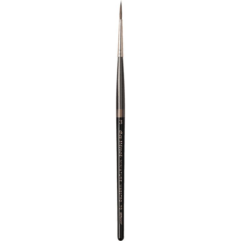 Da Vinci Maestro Miniature Round Kolinsky Sable Extra Long Pointed Size 3 Da Vinci Maestro Miniature Round Kolinsky Sable Extra Long Pointed Size 3