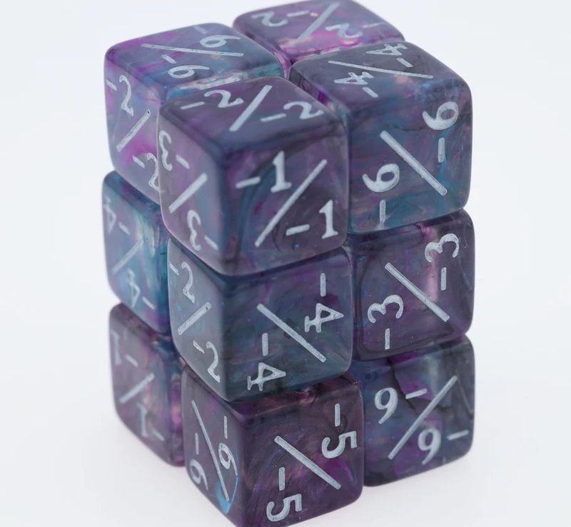 Dice Counters -1/-1 Purple Petunia Magic Counters