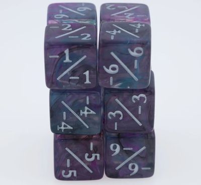 Dice Counters -1/-1 Purple Petunia Magic Counters