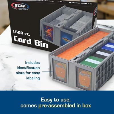 Collectible Card Bin 1600 Gray
